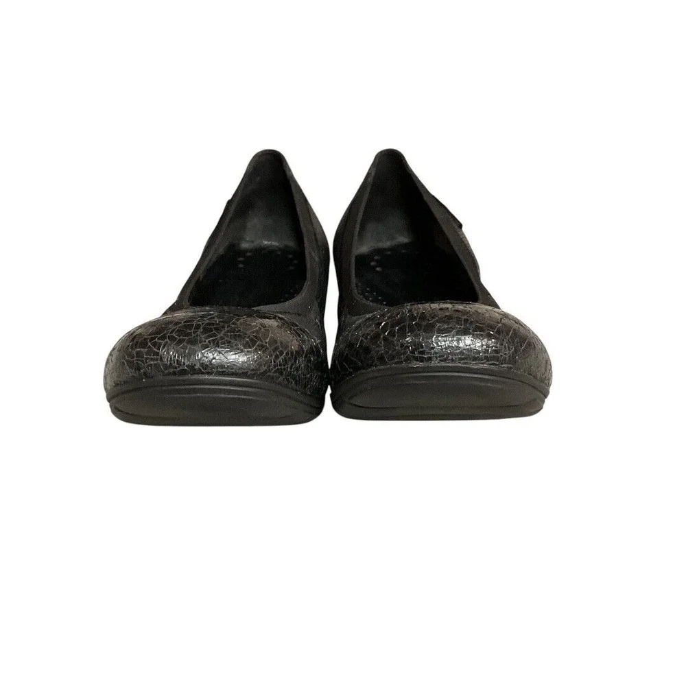 Mephisto Women's Elettra Ballet Flats BlackPatent Leather Slip On Size 7 Comfort